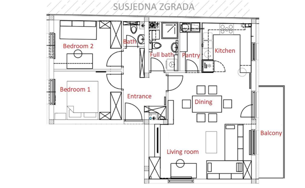 Modern 4-Star Luxury Apt - Wfh Ready, Free Parking Zagreb Eksteriør bilde